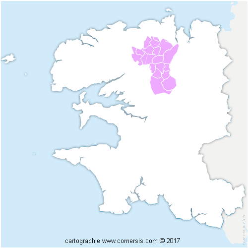 Communauté de Communes du Pays de Landivisiau cartographie