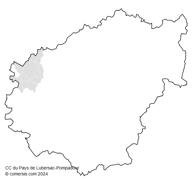 Communauté de Communes du Pays de Lubersac-Pompadour cartographie