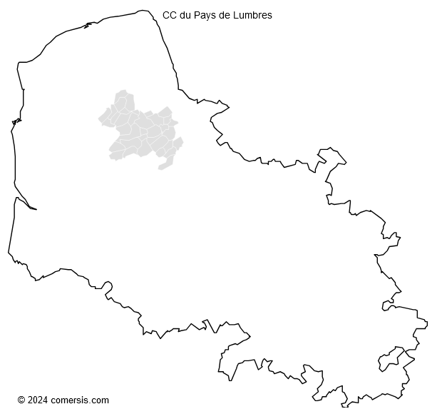 Communauté de Communes du Pays de Lumbres cartographie