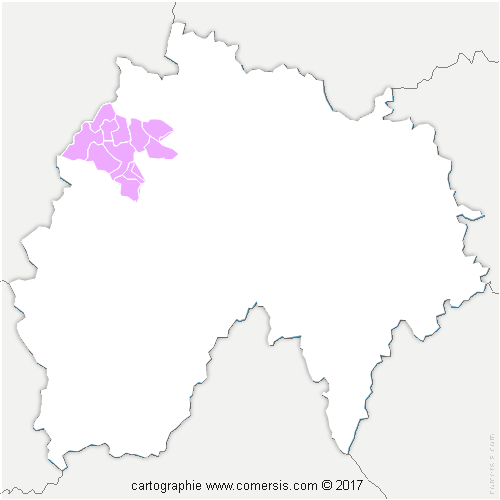 Communauté de Communes du Pays de Mauriac cartographie