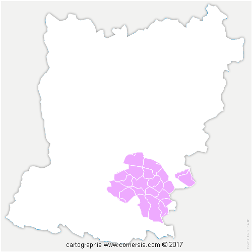 Communauté de Communes du Pays de Meslay-Grez cartographie