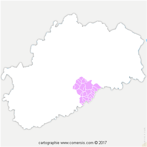 Communauté de Communes du Pays de Montbozon et du Chanois cartographie