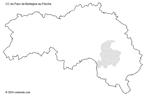 Communauté de Communes du Pays de Mortagne au Perche cartographie