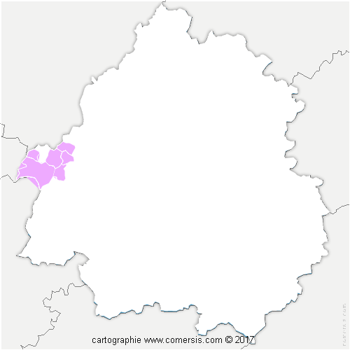 Communauté de Communes du Pays de Saint Aulaye cartographie
