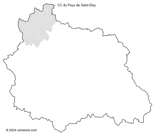 Communauté de Communes du Pays de Saint-Eloy cartographie