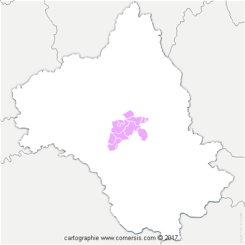 Communauté de Communes du Pays de Salars cartographie