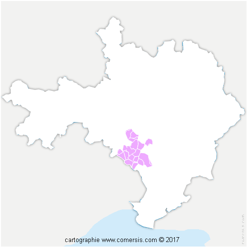 Communauté de Communes du Pays de Sommières cartographie