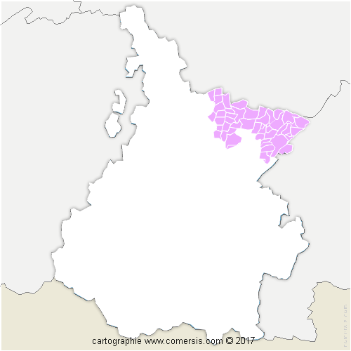 Communauté de Communes du Pays de Trie et du Magnoac cartographie