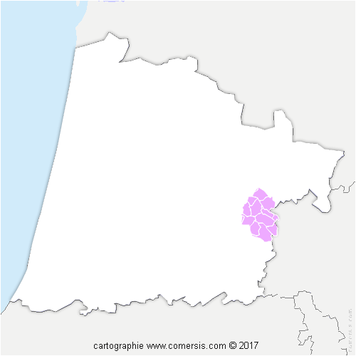 Communauté de Communes du Pays de Villeneuve en Armagnac Landais cartographie