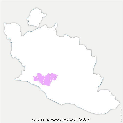 Communauté de Communes du Pays des Sorgues et des Monts de Vaucluse cartographie