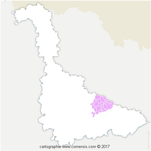 Communauté de Communes du Pays du Sanon cartographie