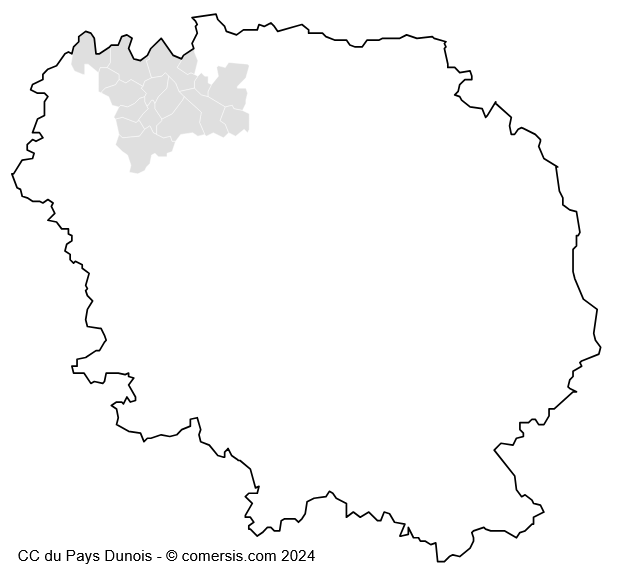 Communauté de Communes du Pays Dunois cartographie