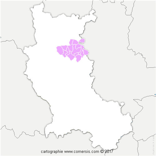 Communauté de Communes du Pays Entre Loire et Rhône cartographie