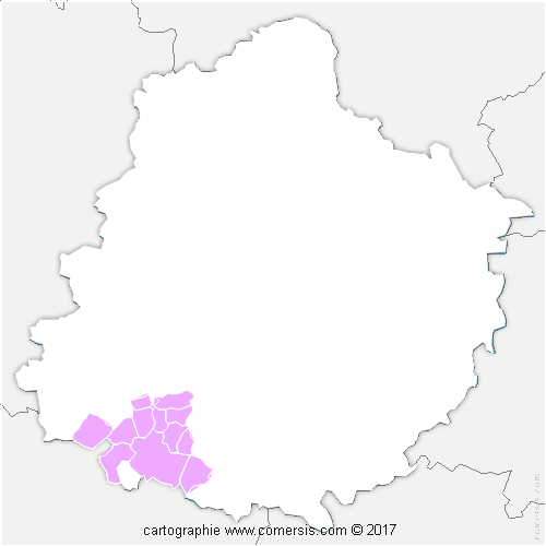 Communauté de Communes du Pays Fléchois cartographie
