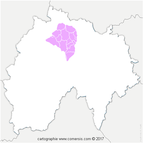 Communauté de Communes du Pays Gentiane cartographie