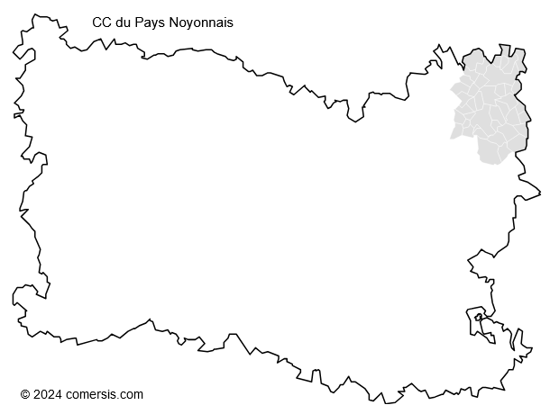 Communauté de Communes du Pays Noyonnais cartographie