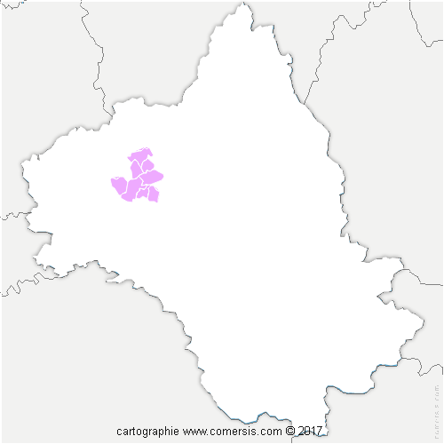 Communauté de Communes du Pays Rignacois cartographie