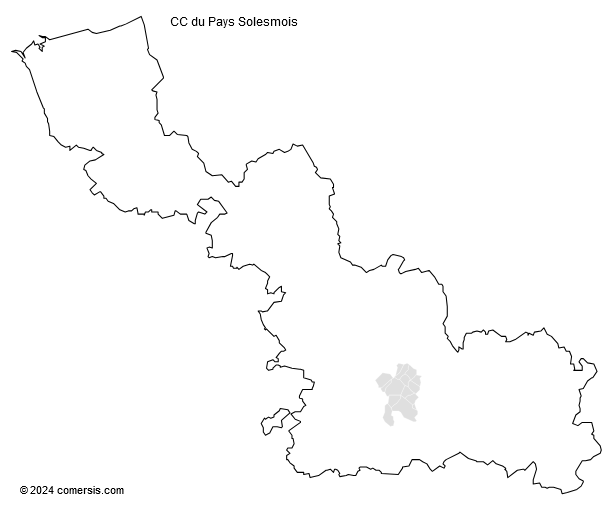 Communauté de Communes du Pays Solesmois cartographie