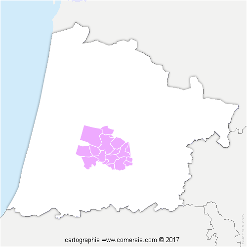 Communauté de Communes du Pays Tarusate cartographie