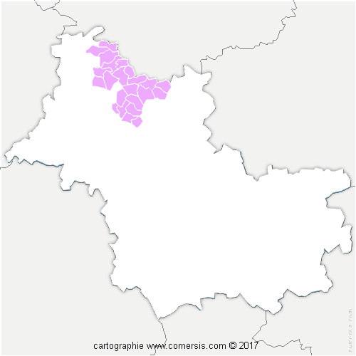 Communauté de Communes du Perche et Haut Vendômois cartographie