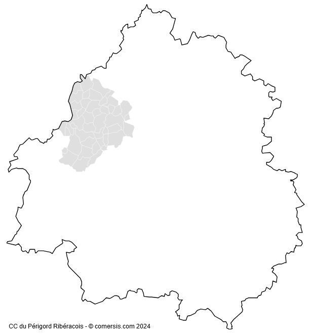 Communauté de Communes du Périgord Ribéracois cartographie