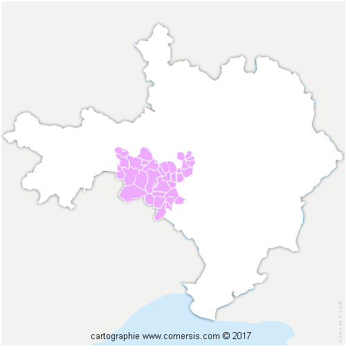 Communauté de Communes du Piémont Cévenol cartographie