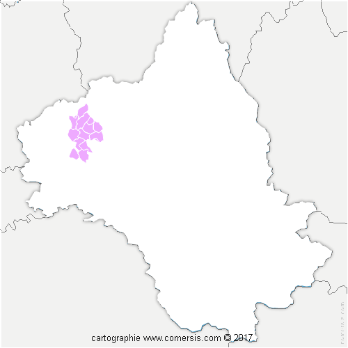 Communauté de Communes du Plateau de Montbazens cartographie