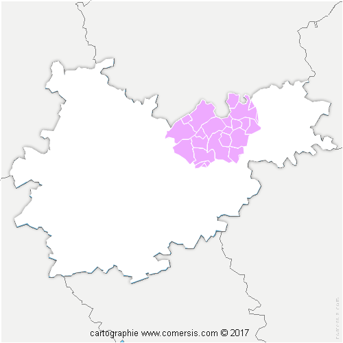 Communauté de Communes du Quercy Caussadais cartographie