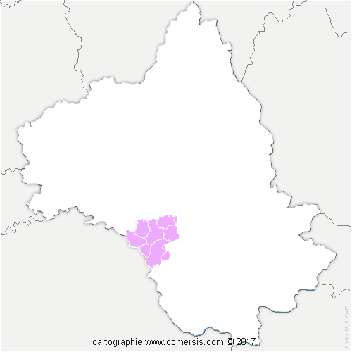 Communauté de Communes du Réquistanais cartographie