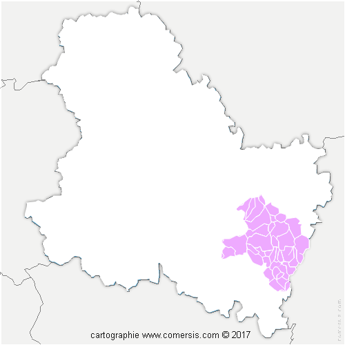 Communauté de Communes du Serein cartographie