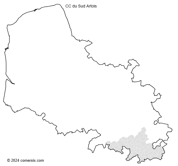 Communauté de Communes du Sud Artois cartographie