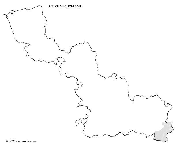 Communauté de Communes du Sud Avesnois cartographie