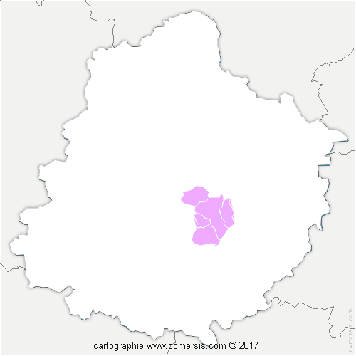 Communauté de Communes du Sud Est du Pays Manceau cartographie