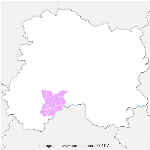 Communauté de Communes du Sud Marnais cartographie