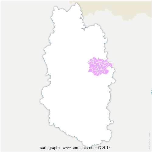 Communauté de Communes du Territoire de Fresnes en Woëvre cartographie