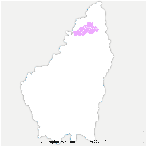 Communauté de Communes du Val d'Ay cartographie