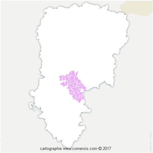Communauté de Communes du Val de l'Aisne cartographie