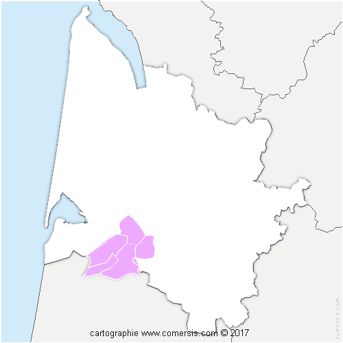 Communauté de Communes du Val de l'Eyre cartographie