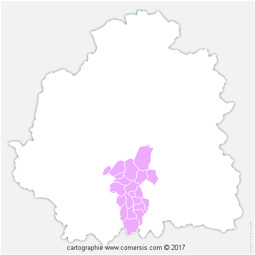 Communauté de Communes Eguzon - Argenton - Vallée de la Creuse cartographie