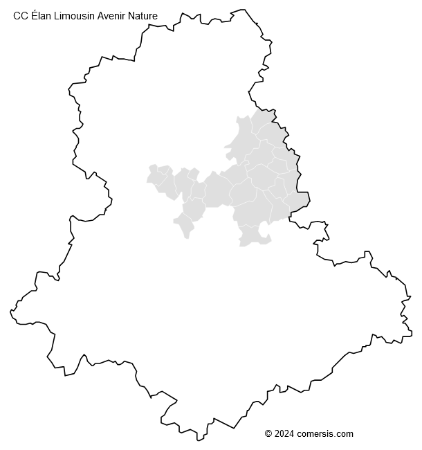 Communauté de Communes Élan Limousin Avenir Nature cartographie