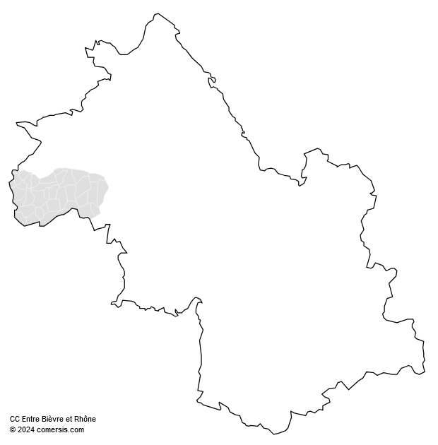 Communauté de Communes Entre Bièvre et Rhône cartographie