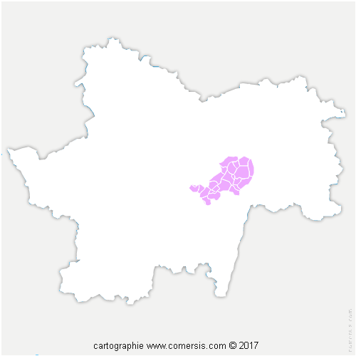 Communauté de Communes Entre Saône et Grosne cartographie