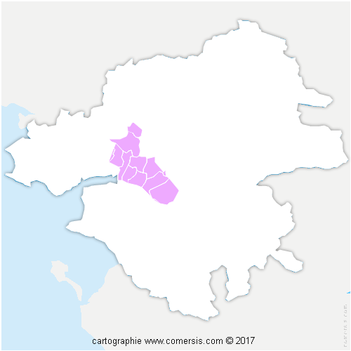 Communauté de Communes Estuaire et Sillon cartographie
