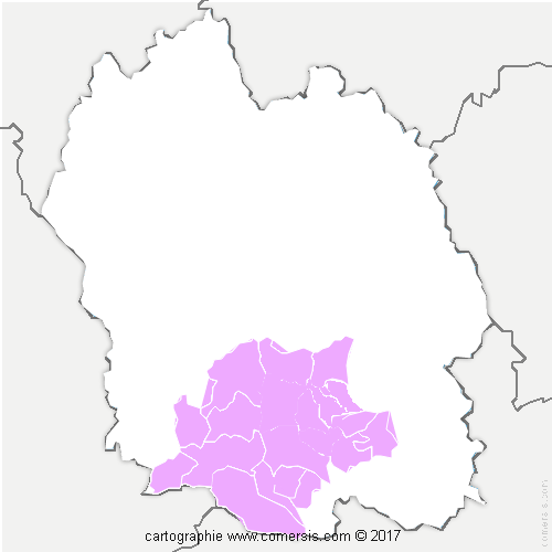 Communauté de Communes Gorges Causses Cévennes cartographie