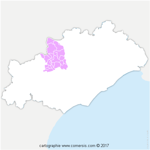 Communauté de Communes Grand Orb communauté de communes en Languedoc cartographie
