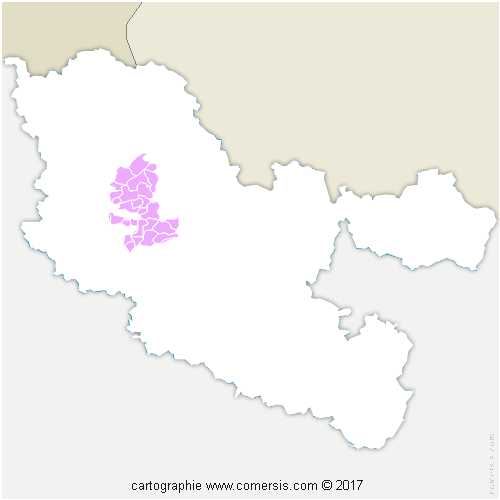 Communauté de Communes Haut Chemin-Pays de Pange cartographie