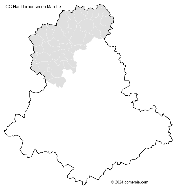 Communauté de Communes Haut Limousin en Marche cartographie