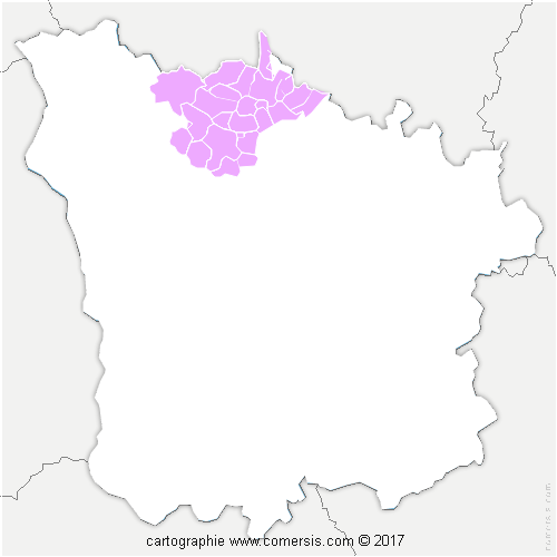 Communauté de Communes Haut Nivernais-Val d'Yonne cartographie