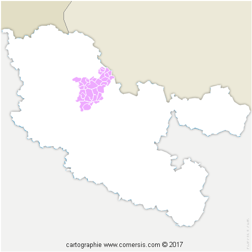 Communauté de Communes Houve-Pays Boulageois cartographie