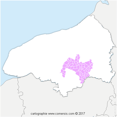 Communauté de Communes inter-Caux-Vexin cartographie